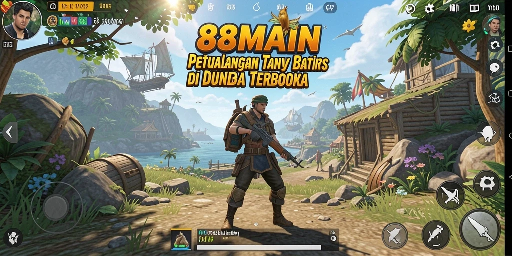Gameplay <strong>88MAIN</strong> menampilkan dunia terbuka yang luas dan penuh tantangan.