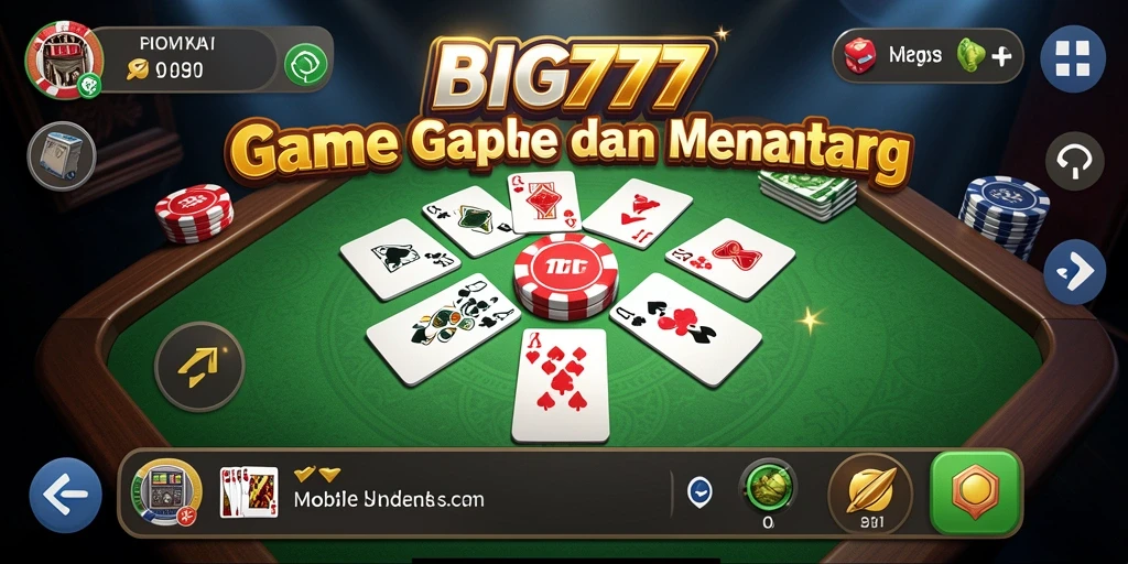 Screenshot gameplay BIG777 menampilkan suasana seru permainan Gaple.