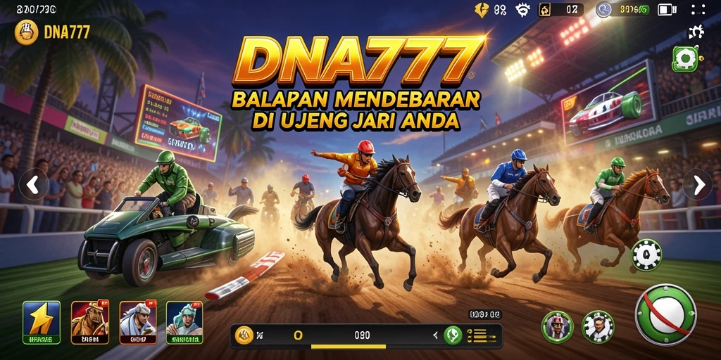 Tampilan gameplay Racing yang mendebarkan dari DNA777.