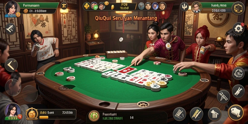 Tampilan gameplay seru dalam F08 QiuQiu.
