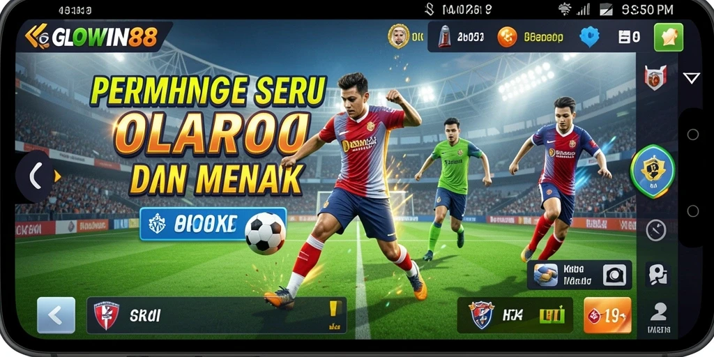 Tampilan screenshot GLOWIN88 yang menonjolkan aksi olahraga yang menarik.