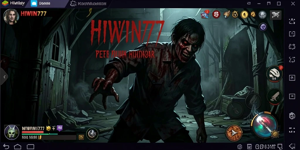 Tampilan menegangkan dari gameplay HIWIN777 saat menjelajahi lokasi menyeramkan.
