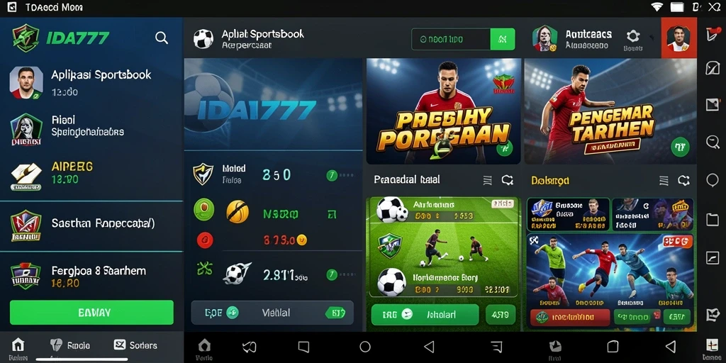 Tampilan menarik dari aplikasi Sportsbook IDA777 saat memainkan taruhan.