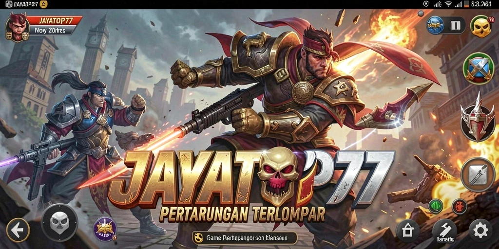 Screenshot gameplay JAYATOP77 yang penuh aksi pertarungan.