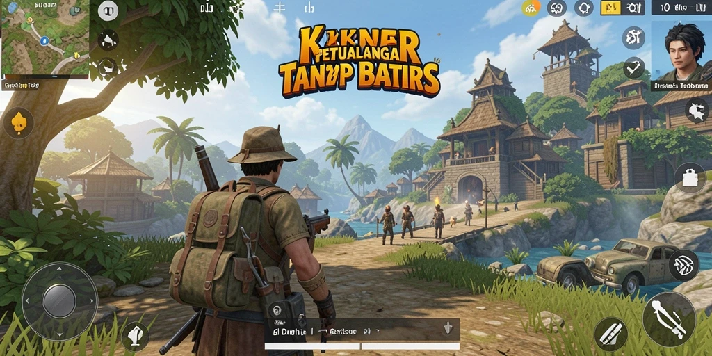 Tangkapan layar gameplay KKRP yang menampilkan eksplorasi dunia terbuka.