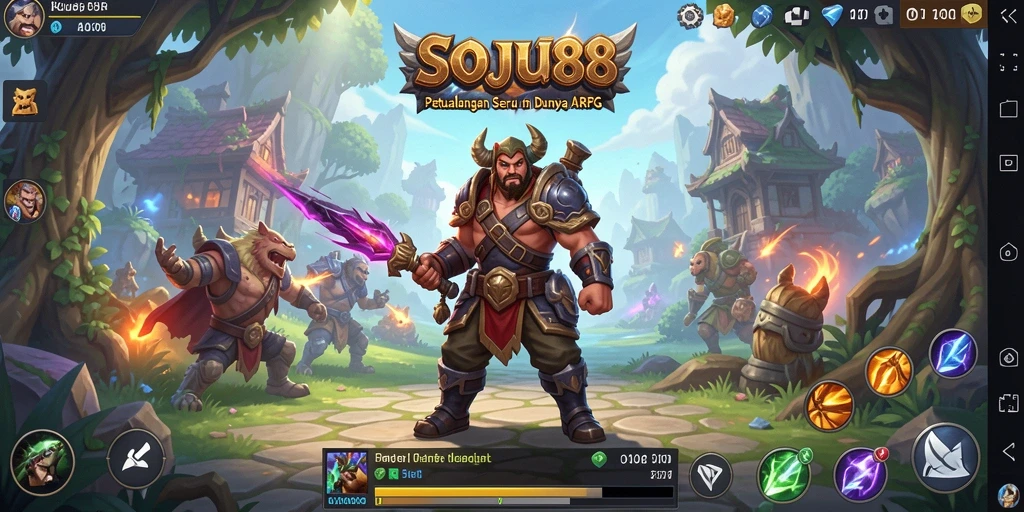 Tampilan gameplay seru dalam dunia ARPG SOJU88.