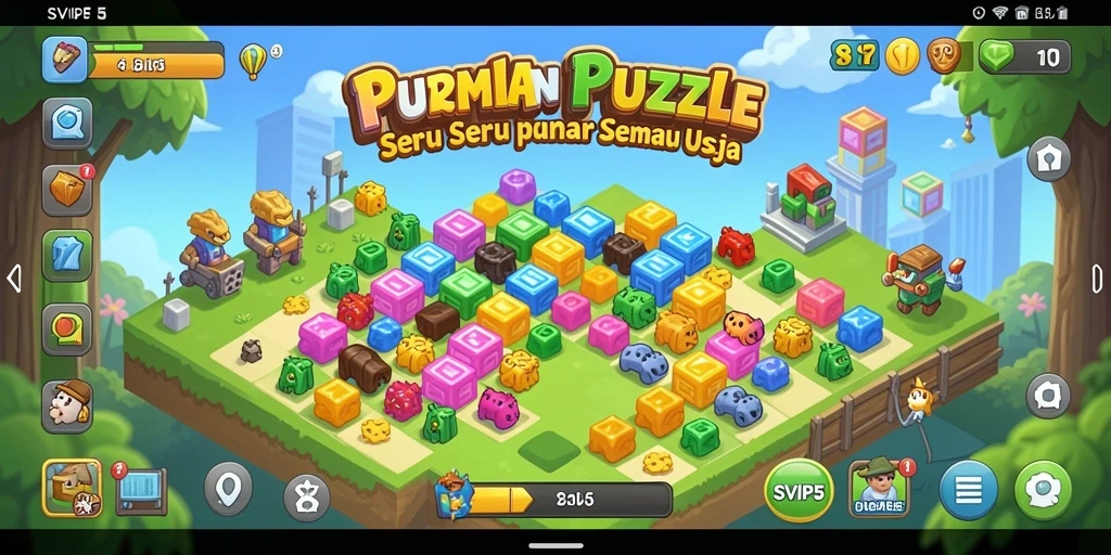 Tampilan gameplay seru dalam SVIP5 dengan berbagai tantangan Puzzle.
