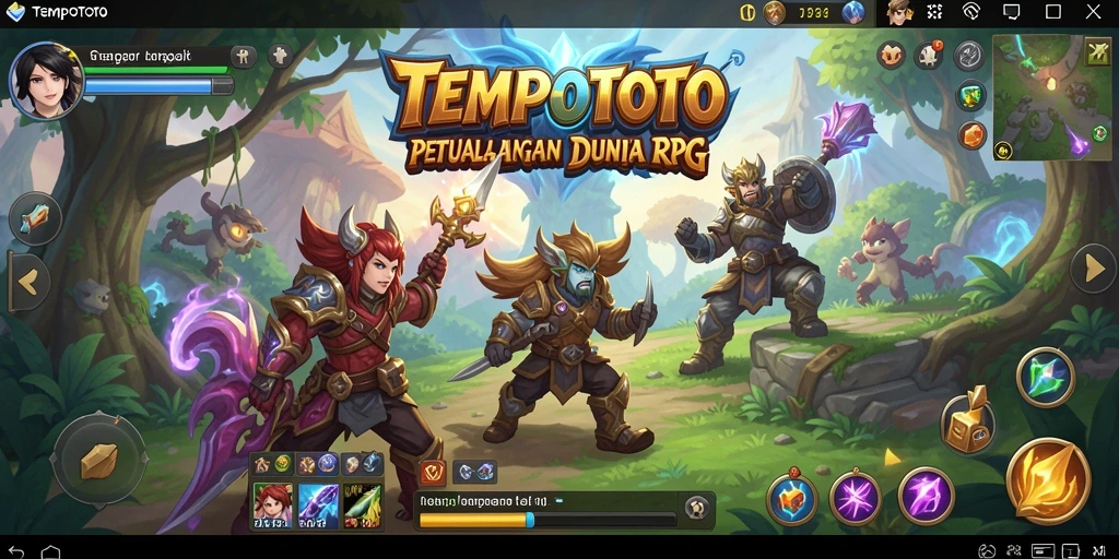 Gameplay RPG yang mendebarkan dalam TEMPOTOTO dengan petualangan epik.