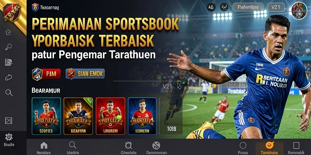 Screenshot gameplay V21 menampilkan taruhan olahraga yang menarik.