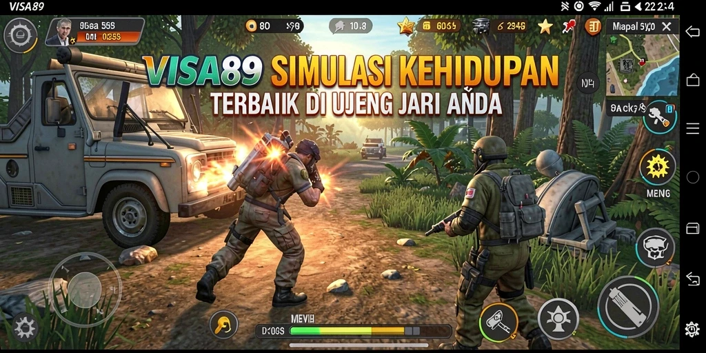 Tampilan gameplay yang menawan dan interaktif di VISA89.