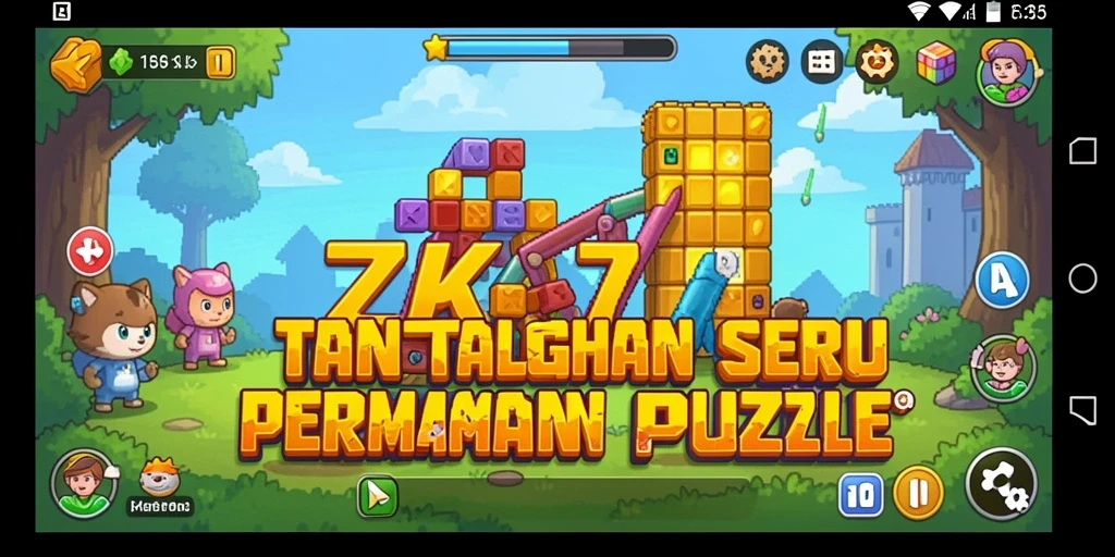Screenshot ZK7 menampilkan gameplay puzzle yang menantang dan seru.